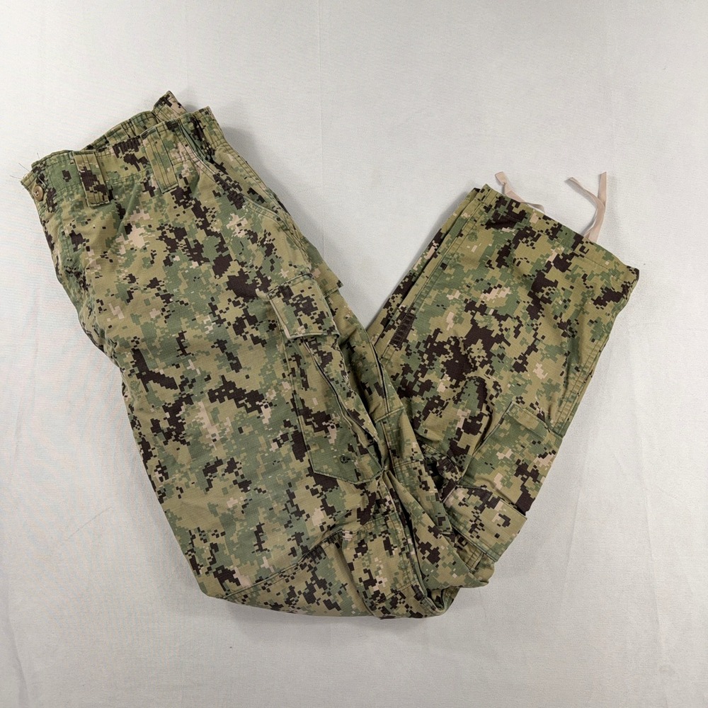 US Navy Trousers NWU Type III AOR2 Digital Camo Cargo Pants XL Long